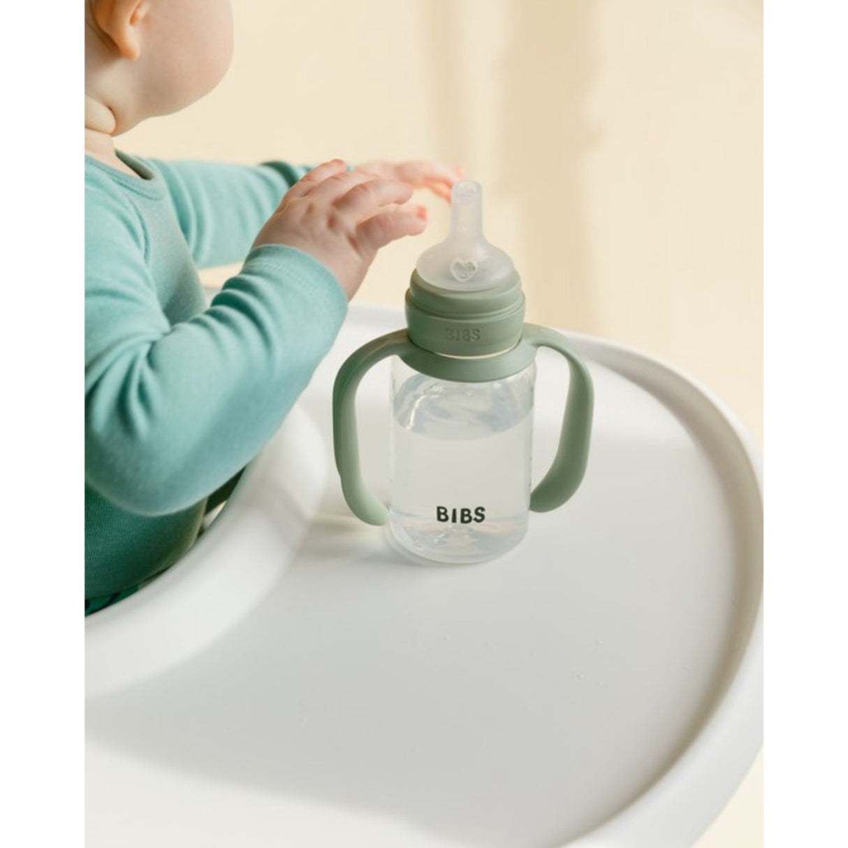 Bibs Sage Baby Sippy Flaska Spout Round Silikon Slow Flow