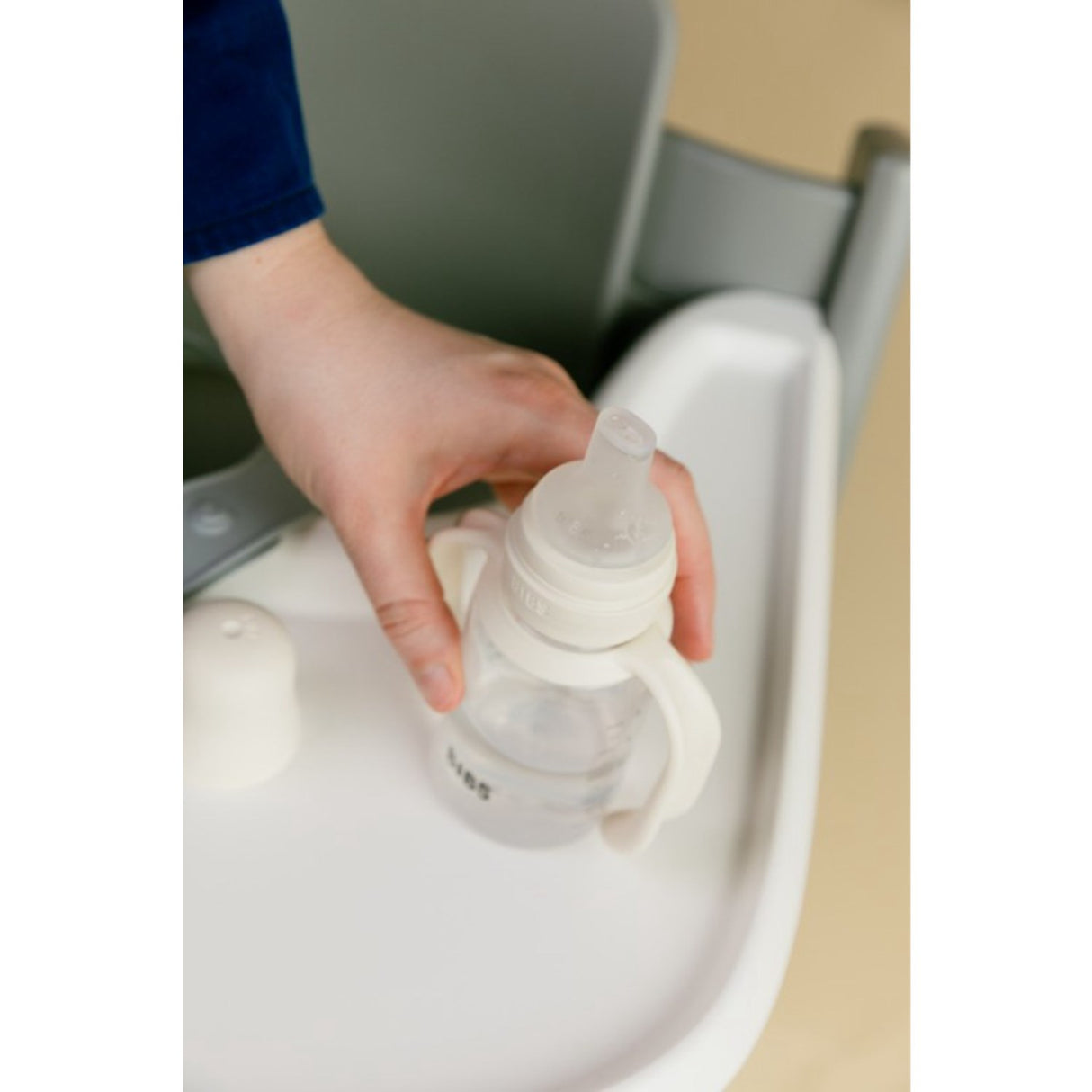 Bibs Ivory Baby Sippy Flaska Spout Round Silikon Slow Flow