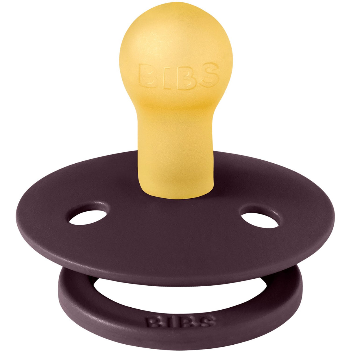 Bibs Ivory/Plum Napp Colour Holiday Rosett 2-Pack Latex