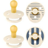 Bibs Pin Ivory Vanilla Mix/Pin Ivory Steel Blue Mix Napp Studio Colour 4-Pack Latex