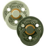 Bibs Sage/Hunter Green Napp Colour Holiday Leaf 2-Pack Latex