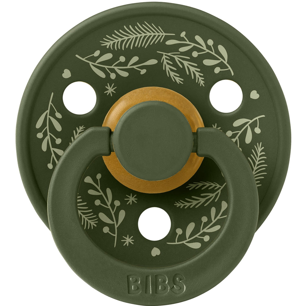 Bibs Sage/Hunter Green Napp Colour Holiday Leaf 2-Pack Latex