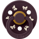 Bibs Ivory/Plum Napp Colour Holiday Rosett 2-Pack Latex