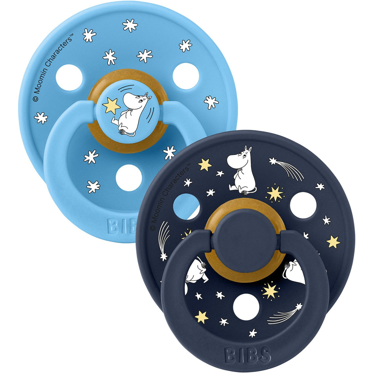 Bibs X Moomin Breeze Mix Napp Colour 2-Pack Good Night Latex