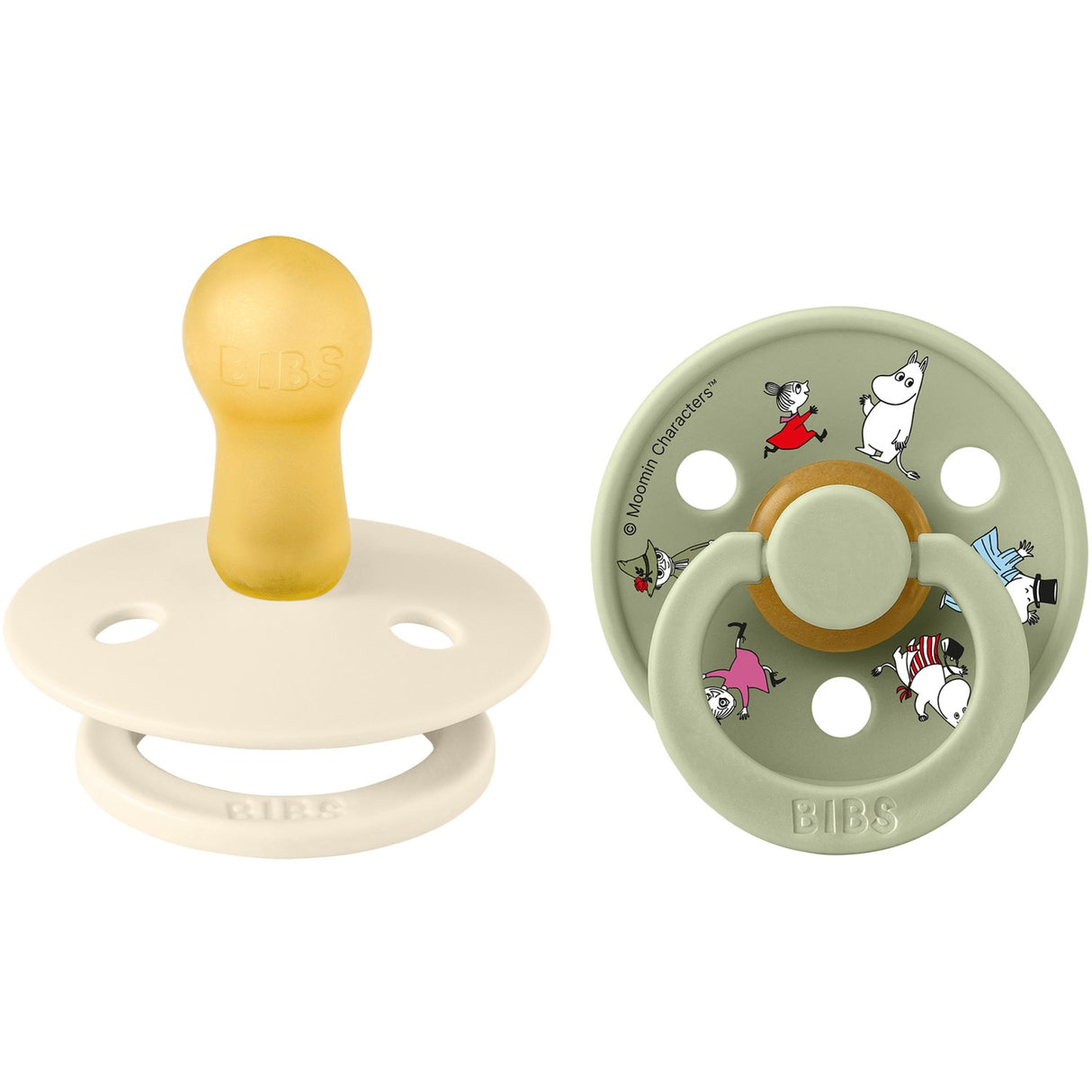 Bibs X Moomin Ivory Mix Napp Colour 2-Pack Friends Latex