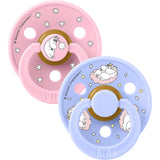 Bibs X Moomin Baby Pink Mix Napp Colour 2-Pack Dreaming Latex