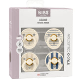 Bibs Pin Ivory Vanilla Mix/Pin Ivory Steel Blue Mix Napp Studio Colour 4-Pack Latex