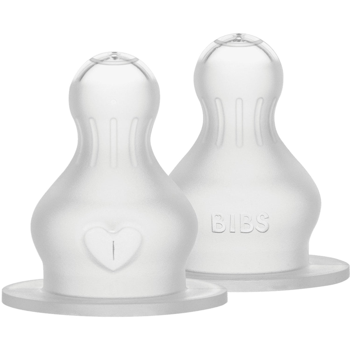 Bibs Baby Flaska Nipple Round Silikon 2-Pack Thick Flow