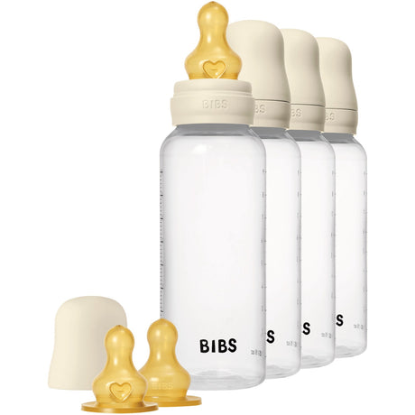 Bibs Ivory Baby Flaska Round Latex 4-Pack
