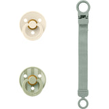 Bibs Sage Colour Napp & Loop Clip Gift Sett Latex