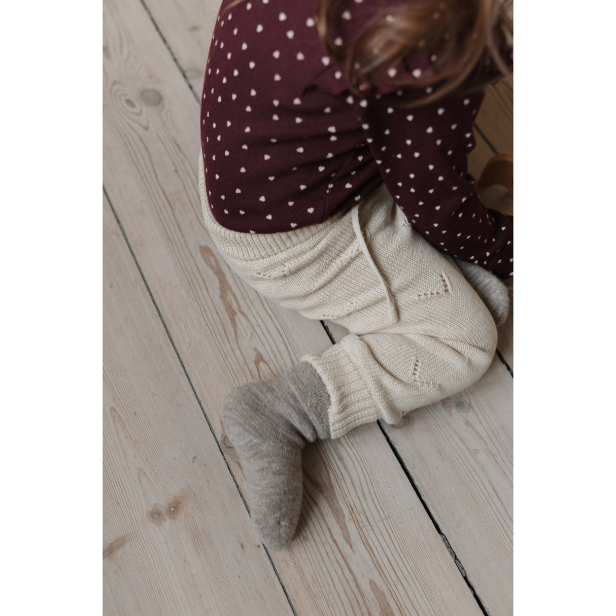 Petit Piao Off White PpDaqa Stickad Byxor