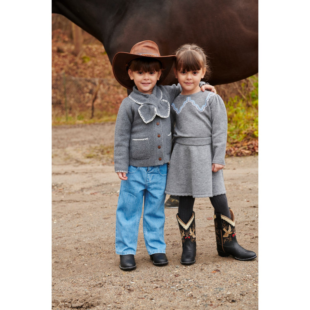 COPENHAGEN COLORS Dk Grey/Blue Comb. Cashmere Blus W. Krage Deco