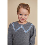 COPENHAGEN COLORS Dk Grey/Blue Comb. Cashmere Blus W. Krage Deco