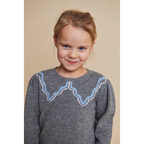 COPENHAGEN COLORS Dk Grey/Blue Comb. Cashmere Blus W. Krage Deco