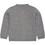 COPENHAGEN COLORS Dk Grey Mel./Cream Comb. Cashmere Cardigan W. Poplin Rosett