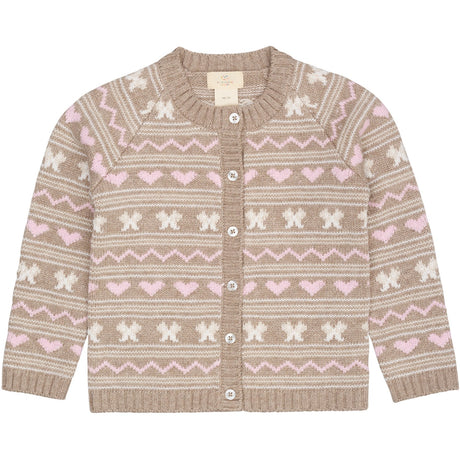 COPENHAGEN COLORS Sand Comb. Cashmere Pattern Cardigan