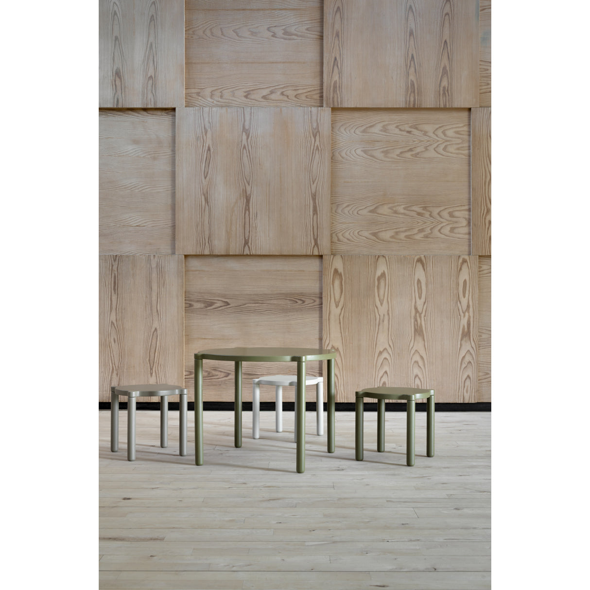 by KlipKlap Olive Green Stacking Stool