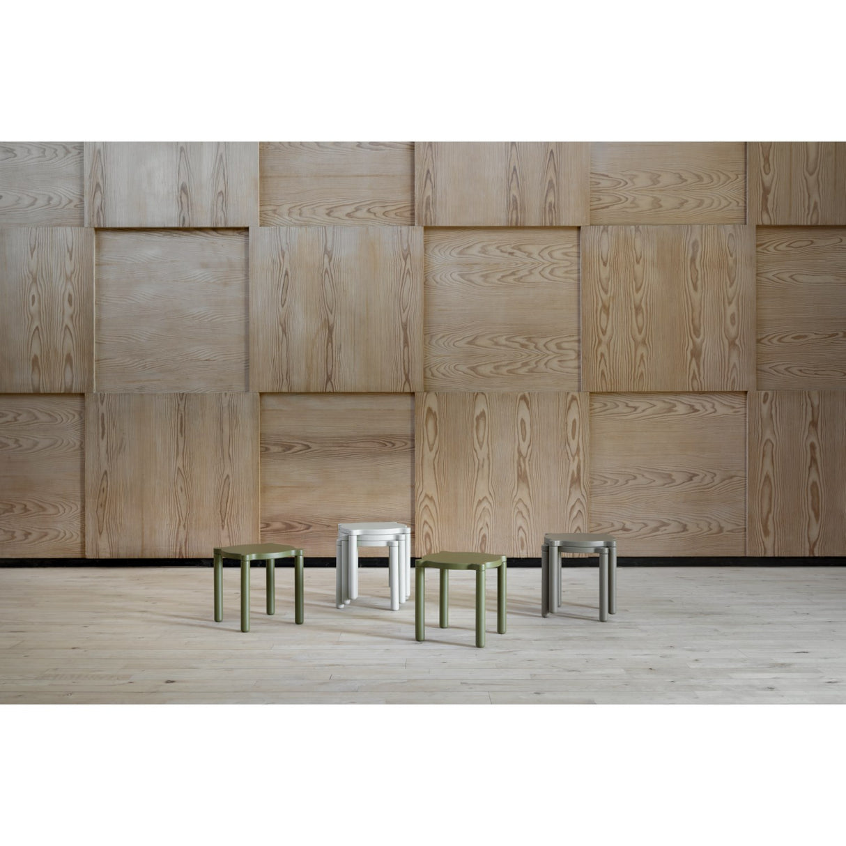 by KlipKlap Sand-Grey Stacking Stool