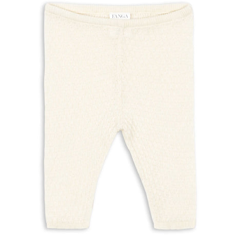 Konges Sløjd Fanga Antique White Venti Pointelle Byxor GOTS