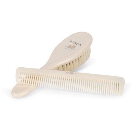 Konges Sløjd Fanga Beige Baby Hairbrush Sett