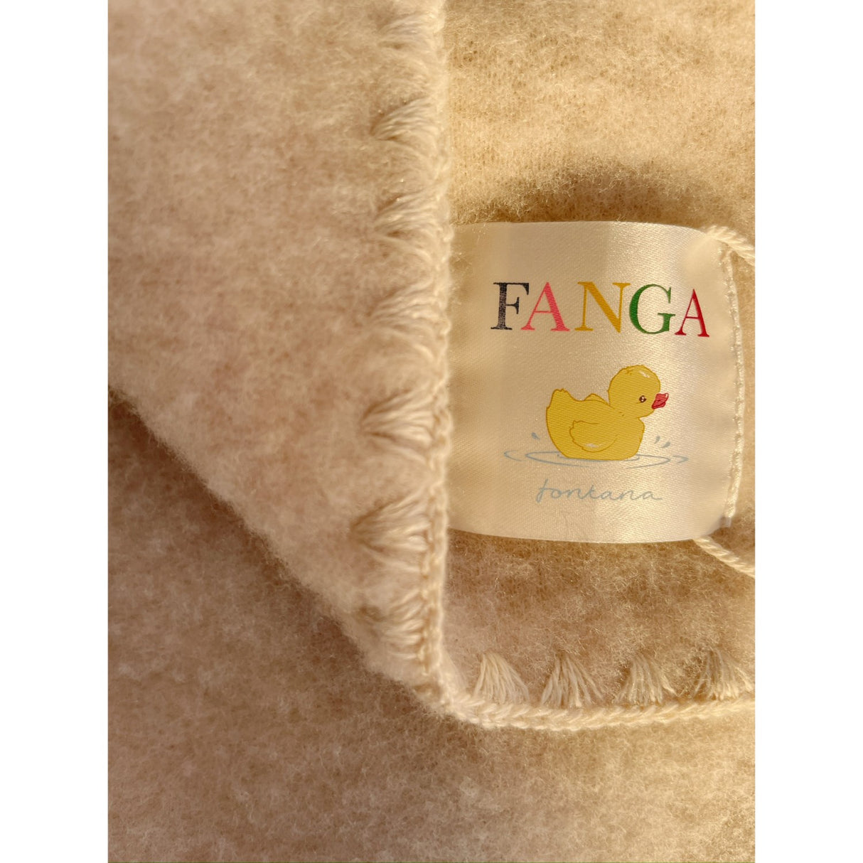 Konges Sløjd Fanga Oatmeal Melange Erba Ull Fleece Baby Filt