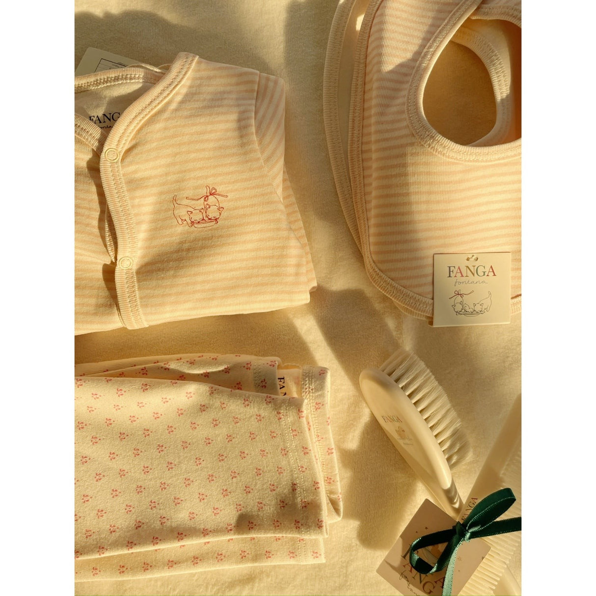 Konges Sløjd Fanga Blush Mix Fio Stripe 2 Pack Haklapp OCS