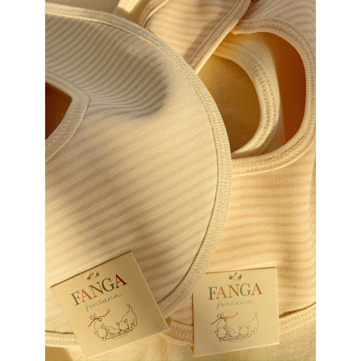 Konges Sløjd Fanga Blush Mix Fio Stripe 2 Pack Haklapp OCS