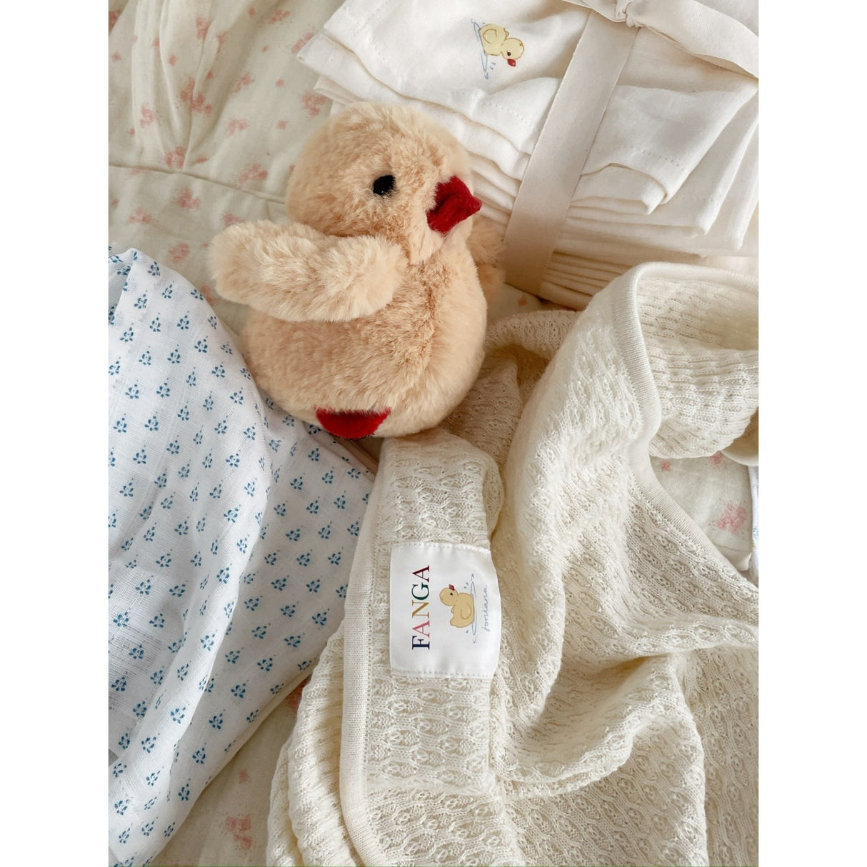 Konges Sløjd Fanga Punto Blu Bellini 3 Pack Muslin Cloth GOTS