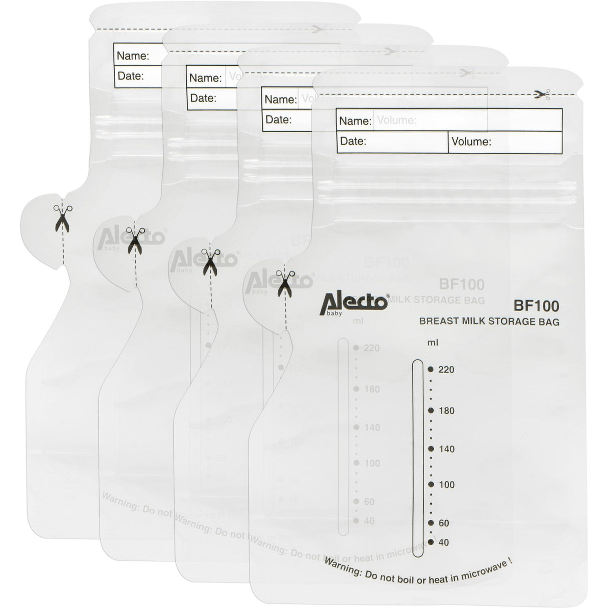 Alecto 100Pk Breast Milk Förvaring Bags