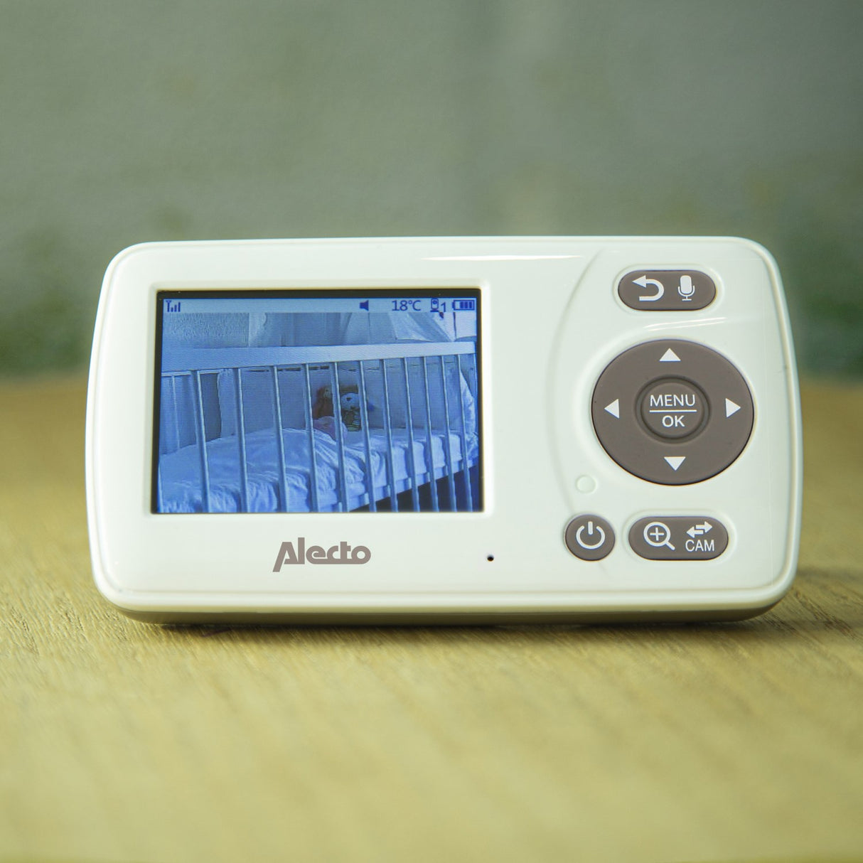 Alecto White/Taupe Video Monitor 2,4 Inch Colour Display