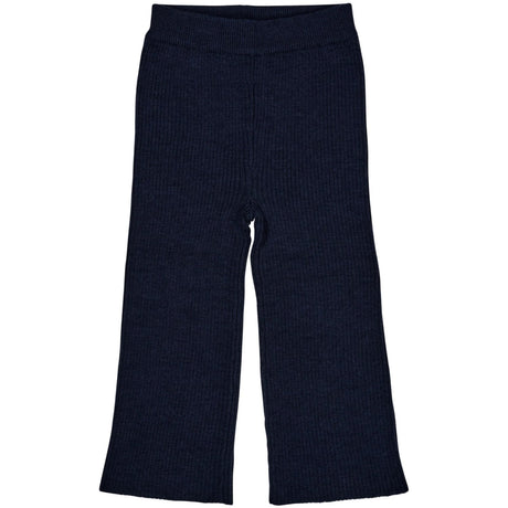 COPENHAGEN COLORS Navy Merino Wide Rib Byxor