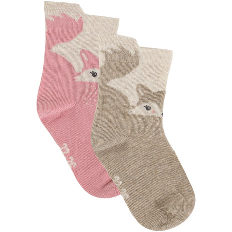 Minymo Wild Rose Strumpor W. 3D Effect (2-Pack)