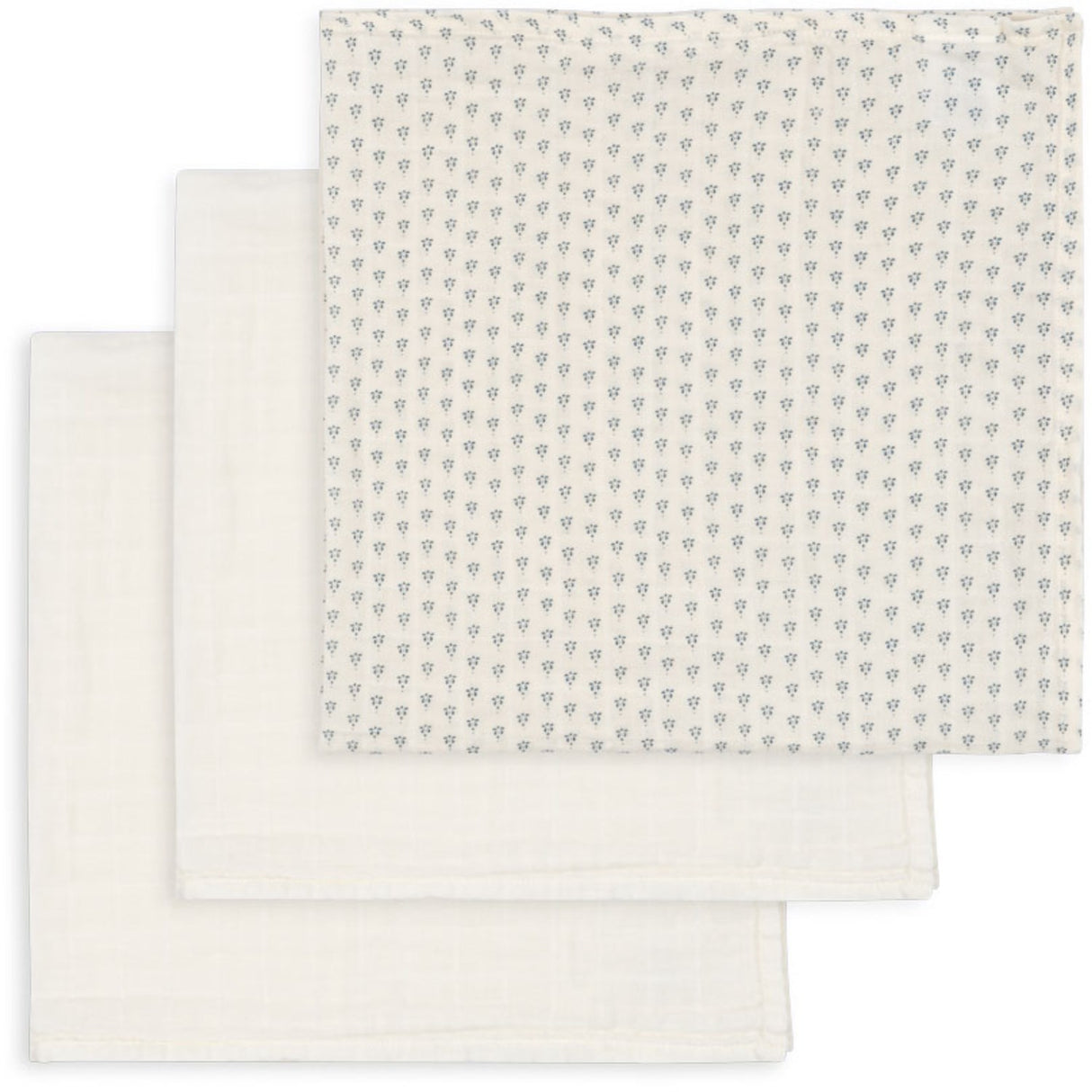 Konges Sløjd Fanga Punto Blu Bellini 3 Pack Muslin Cloth GOTS