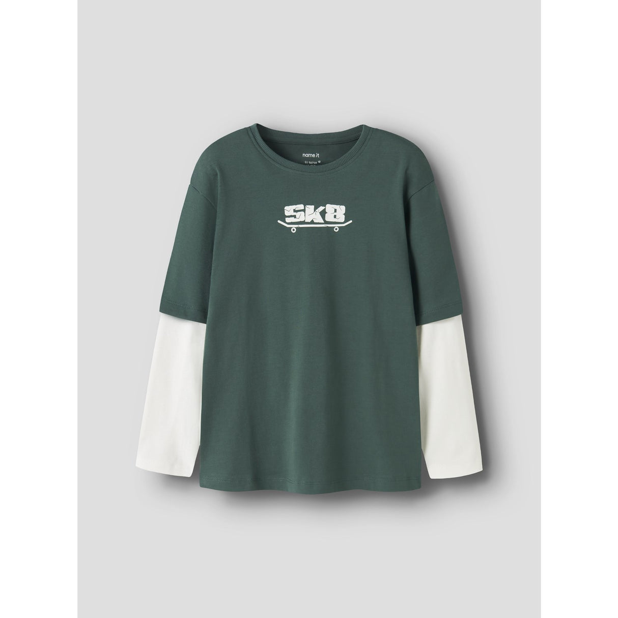 Name It Bistro Green Skate8 Nkmvarto Ls Nreg Topp