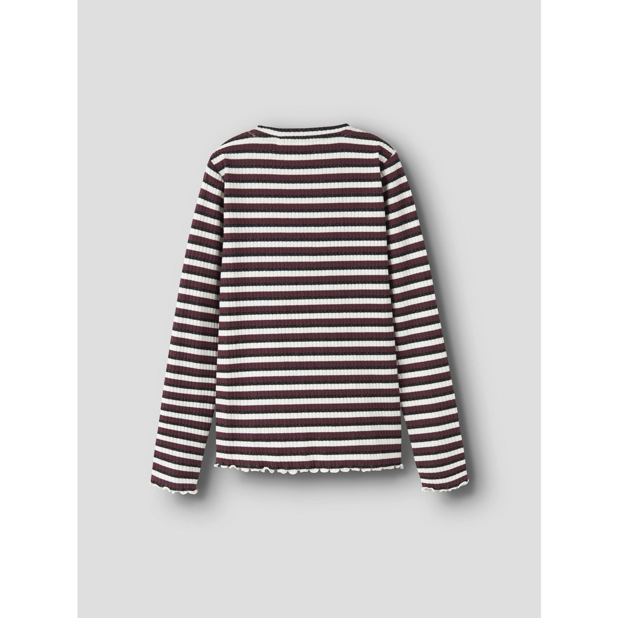 Name It Cloud Dancer Black+Burgundy Nkfvemma Glitter Ls Slim Topp