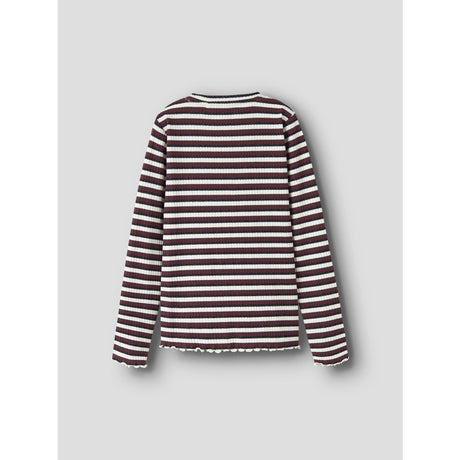 Name It Cloud Dancer Black+Burgundy Nkfvemma Glitter Ls Slim Topp