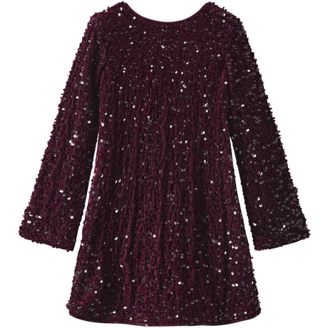 Name It Burgundy Black Bow Nkfrusitta Ls Klänning