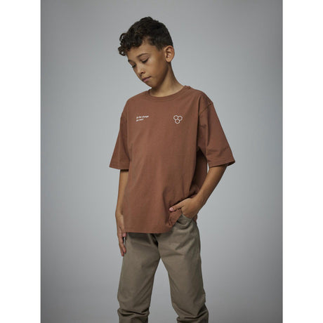 Name It Carob Brown Nkmoakley Ss Nreg Topp Bf