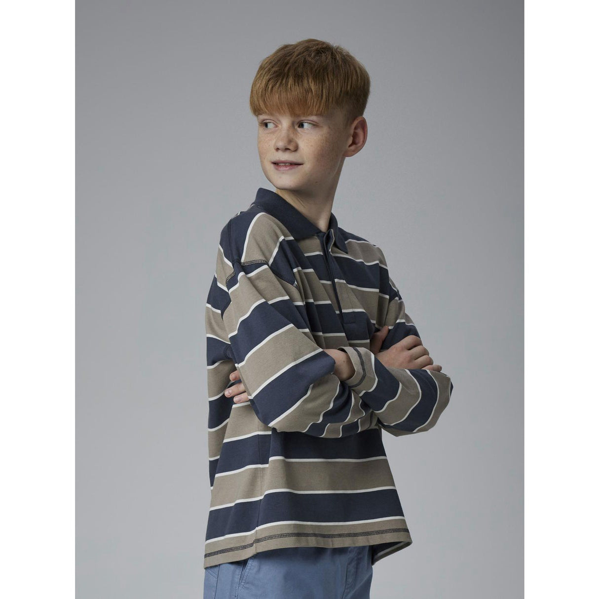 Name It Roasted Cashew Nkmollie Ls Rlx Pikétröja Bf