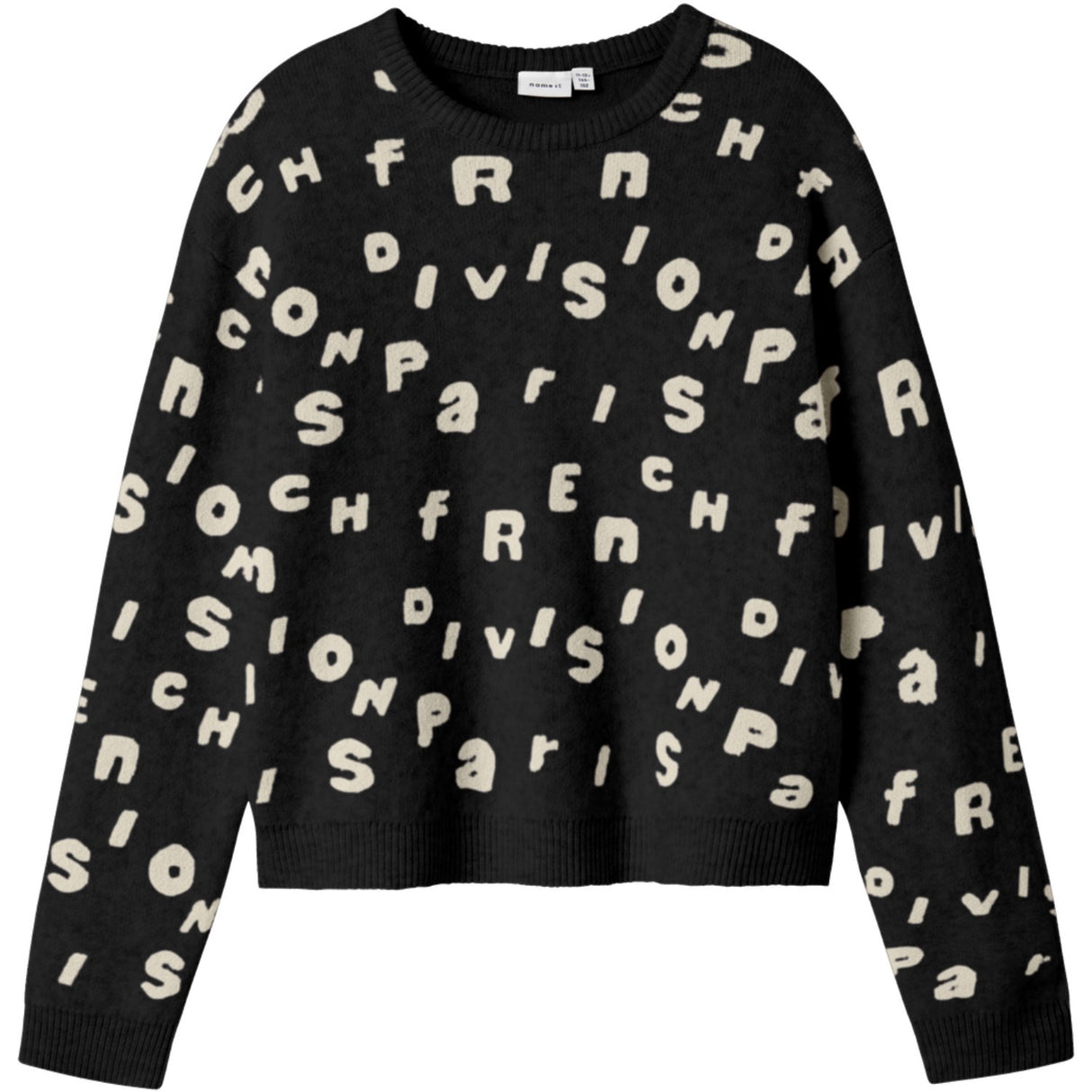 Name It Black Nkfoline Ls Stickad Bf