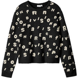 Name It Black Nkfoline Ls Stickad Bf