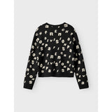 Name It Black Nkfoline Ls Stickad Bf