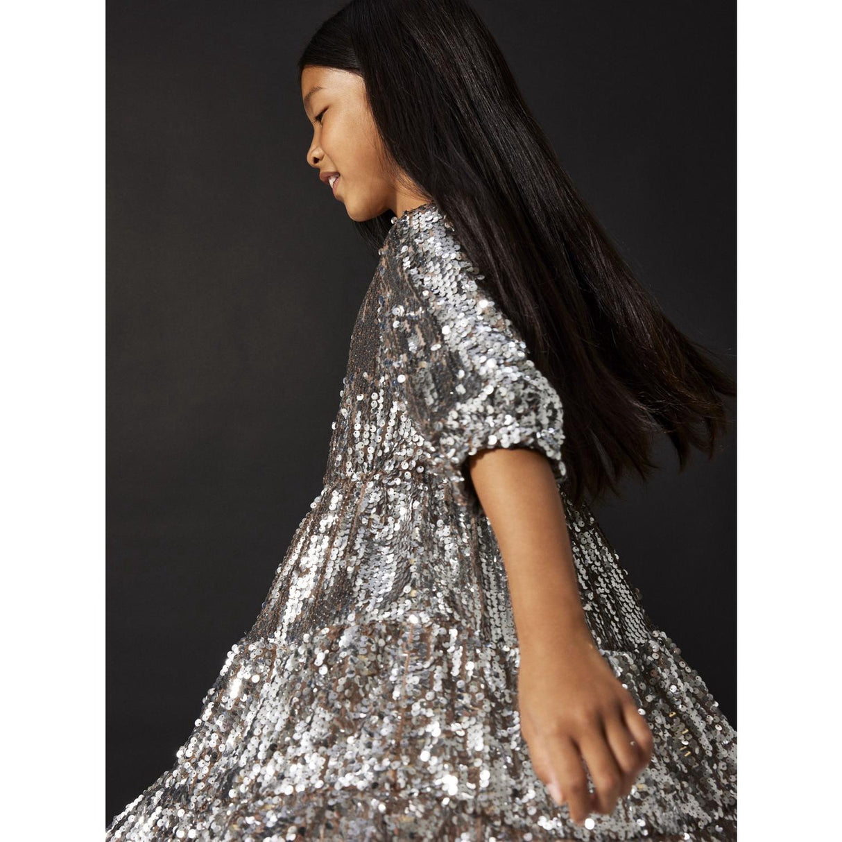 Name It Silver Nkfriscing 3/4 Sl Klänning