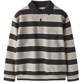 Name It Delicioso Island Fossil + Kentucky Blue Nkmromeo Ls Nreg Sweat Pikétröja Bru