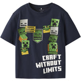 Name It Navy Blazer Nkmnels Minecraft Ss Nreg Topp Box Bfu