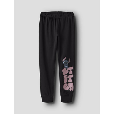 Name It Black Nkfolina Stitch Ls Nattkläder Wdi