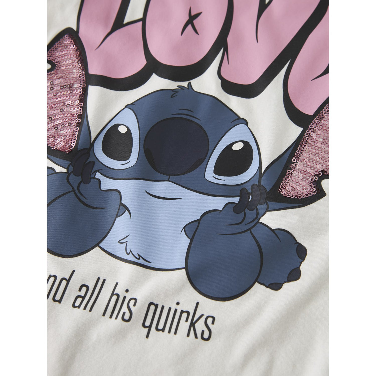 Name It Cloud Dancer Nkfodina Stitch Ss Nreg Topp Box Wdi