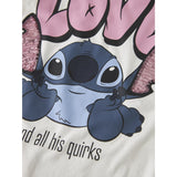 Name It Cloud Dancer Nkfodina Stitch Ss Nreg Topp Box Wdi