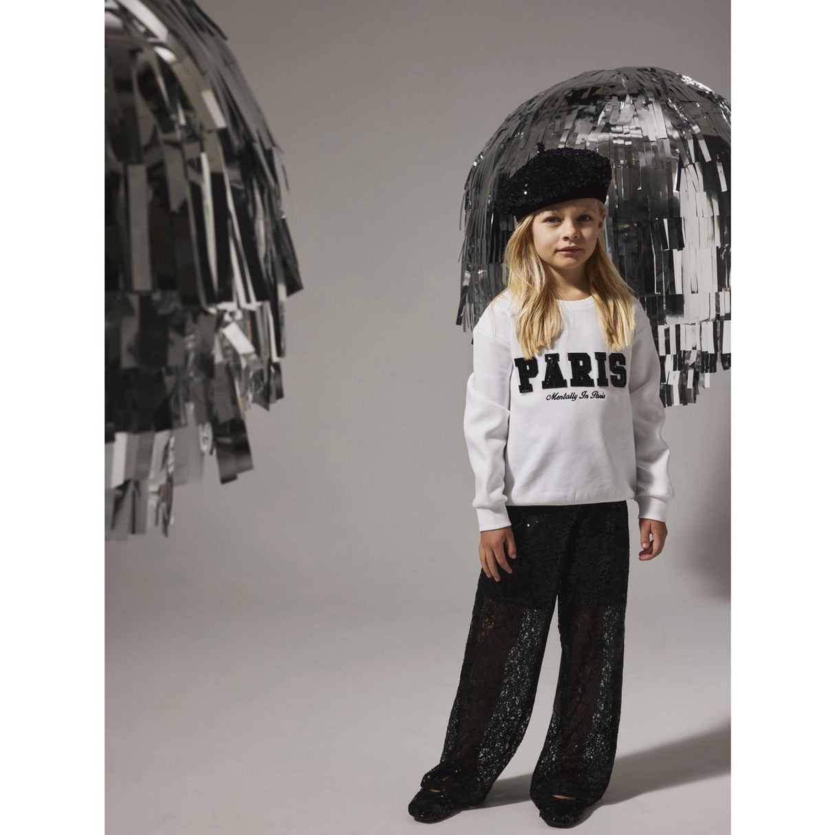 Name It Black Nkfrokia Wide Lace Byxor