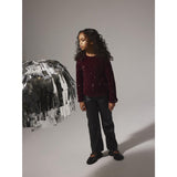 Name It Burgundy Black Bow Nkfrusitta Ls Rosett Blus